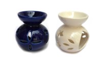 Diffuseur d'huiles essentielles en céramique, design champêtre français, pour Noël, vente en gros, prix abordable, avec bougie chauffe-plat