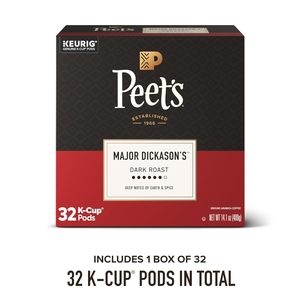 Peet's Coffee, Dark Roast Keurig K-Cup Pods, 100% Arabica Coffee - Major Dickason's Blend 32 Count - Product Image 5