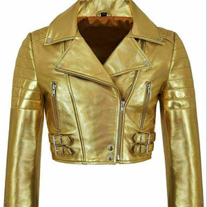 Chaqueta de Motociclista Reversible para Hombre, Delgada, Dorada, Resistente al Viento, de Cuero Laminado, Estilo Clásico, Venta al Por Mayor, Personalizada de Fábrica - Product Image 1