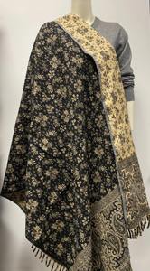 Classic Beige Kashmiri <b>Shawl</b> with Fine Embroidery Soft Wool Winter Stole Handmade Elegant <b>Wrap</b> for Everyday Style - Product Image 4