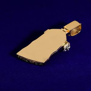 Colgante de estilo Hip Hop de Plata de Ley 925 personalizado para hombres populares Iced VVS Moissanite Diamond 18K chapado en oro buen precio - Product Image 2