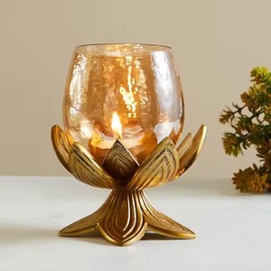 Portavelas Votivo de Metal Pesado con Diseño Único para Decoración del Hogar, Cena Navideña - Product Image 4