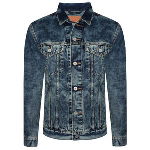 Patchwork de style de rue à la mode personnalisé veste en jean pour hommes veste en jean ample pour hommes veste d'hiver en denim de gros - Product Image 4