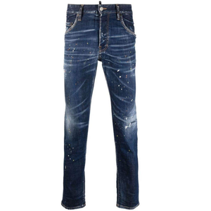 Jeans de Mezclilla Ajustados de Estilo Urbano para Hombre, Lavados a la Piedra, 100% Algodón, Ecológicos y Transpirables - Product Image 1