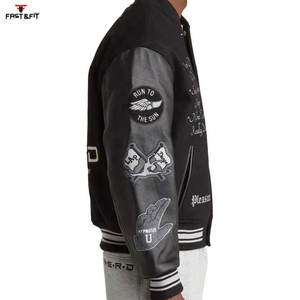 Top Trending Chaqueta bordada Varsity Jacket Custom Winter College Chaqueta de béisbol para hombres - Product Image 3