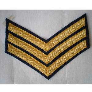 Usine en gros 2025 élégant personnalisé brodé Rectangle motif tissu sans nickel 2.5cm-9cm taille Patch Chevrons - Product Image 3