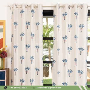 ม่านประตูหรือม่านหน้าต่างทำจากผ้าฝ้าย100% ดีไซน์ขายดี - Product Image 5