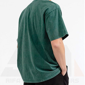 High Quality 100% Cotton Knitted Acid Washed Heavy <b>Weight</b> Eco-Friendly Breathable Custom Design T-Shirt for Men Wholesale - Product Image 4