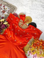 Ensemble robe et dupatta pour femmes, style actrice de série télévisée, couleur magnifique, travail manuel, taille M à XXL, motif de manches fantaisie