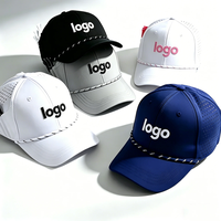 Gorra de Béisbol Gris Claro de 5 Paneles con Bolsillo para Tees de Golf, Logotipo Bordado, Cierre Magnético, Unisex, Primavera Verano, Casual, Deportiva, para Exteriores