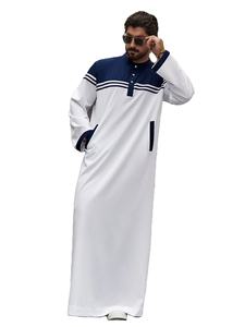 Nouveaux styles de thobes, vêtements musulmans en gros, thobes sur mesure pour hommes, thobes unis tendance, nouveau design, jubbah pour hommes - Product Image 4