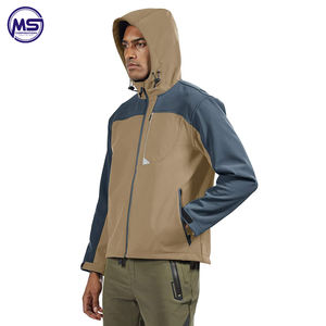 Fait sur mesure 2022 vestes Softshell pour hommes col montant avec manches longues matériau mince en polyester Spandex pour l'hiver - Product Image 2