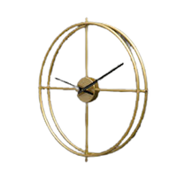 Horloge murale circulaire de luxe en fer noir, personnalisée, décorative, à quartz, pour la décoration intérieure, avec aiguille silencieuse et cadran épais de 30 mm