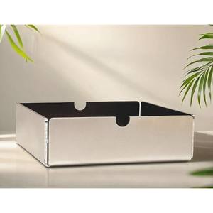 Cendrier carré en acier inoxydable personnalisable de qualité supérieure portable fabriqué en Inde par Kraft World Trending Design Fabulous Item - Product Image 4