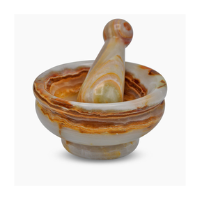 Wholesale Natural Marble Mortar and Pestle Set Kitchen Tools Ginger Grinder Decorative Handmade at Affordable <b>Price</b> - Product Image 1