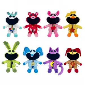 New hot -selling cartoon animal plush doll series purple cat doll green rabbit plush toys kawaii children plush doll