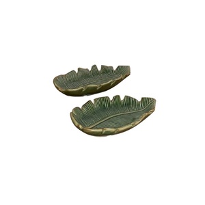 Plateaux décoratifs faits à la main Design Leaf Home Hotel Table Top Décoration Dessert ou serveur de fruits secs Plats de service Plateau en métal - Product Image 1