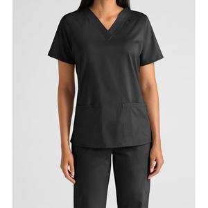 Conjunto de Jogger con cuello en V para mujer, uniformes médicos de enfermera con múltiples bolsillos y pantalón Cargo para hospitales - Product Image 1