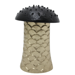 Ensemble de 3 champignons décoratifs en aluminium texture bleue patine utilisation pour la décoration d'halloween personnalisé à la main en vrac - Product Image 4