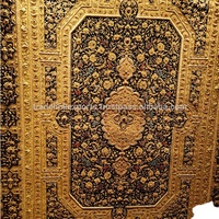 Tapis brodé Zari ensemble de tapis en pierres précieuses semi-précieuses pour votre maison élégant de luxe fabriqué à la main