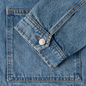 Veste en jean élégante pour homme, vêtement décontracté moderne, col rabattu, manches longues, vêtement d'extérieur avec poignets ajustables pour un usage quotidien - Product Image 3
