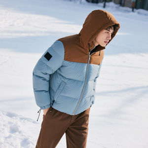 เสื้อโค้ทขนเป็ดใส่ได้ทั้งชายและหญิง aqtq เสื้อโค้ทสไตล์วินเทจเสื้อแจ็คเก็ตมีฮู้ดสำหรับฤดูหนาวกันลมมีสีสำหรับเปลี่ยน - Product Image 2