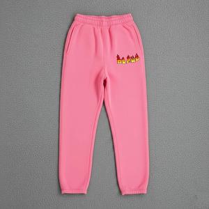 Custom logo <b>Wholesale</b> 100%Cotton Fleece <b>Flare</b> Track Jogger 3D Puff Print Sweatsuits Men's <b>Sweatpants</b> Stacked Sweat Pants for Men - Product Image 6