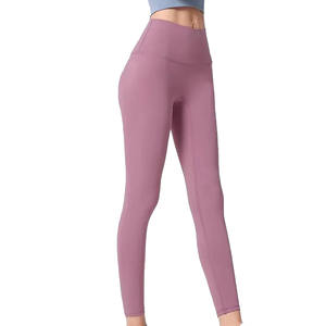 Leggings de sport pour femmes de haute qualité, taille haute, pour le yoga, l'entraînement, motif uni, pantalon de fitness - Product Image 3