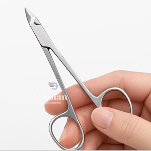 Ciseaux à cuticules professionnels de haute qualité en acier inoxydable, coupe-ongles de précision pour manucure et pédicure, logo OEM - Product Image 4