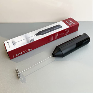 Fouet à <span class=keywords><strong>lait</strong></span> électrique en acier inoxydable alimenté par batterie pour café - Utilisation domestique, cuisine, camping - Fouet Dutewo - Product Image 3