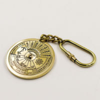 Calendrier personnalisé en laiton porte-clés unique en métal gravé Date porte-clés anniversaire anniversaire idée cadeau personnalisé