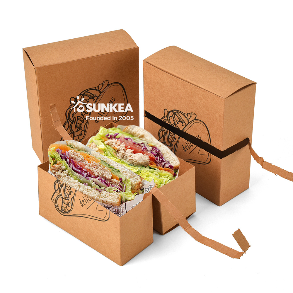 Taco Box Paper Customized Kraft Paper Taco Box - Eco-Friendly & Recyclable