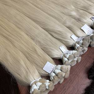 Extensions de cheveux humains russes slaves de la meilleure qualité, cheveux vierges non traités, en vrac, lisses, taille 6 à 32 pouces, usine du Vietnam - Product Image 3
