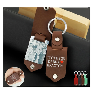 Initiale PU <span class=keywords><strong>cuir</strong></span> <span class=keywords><strong>Photo</strong></span> <span class=keywords><strong>porte</strong></span>-clés <span class=keywords><strong>Photo</strong></span> <span class=keywords><strong>porte</strong></span>-clés bricolage graver nom cadeau <span class=keywords><strong>personnalisé</strong></span> <span class=keywords><strong>Photo</strong></span> <span class=keywords><strong>porte</strong></span>-clés pour elle lui - Product Image 2