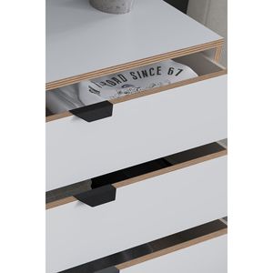 Commode/commode en mélamine à 4 tiroirs Arden pour meubles de chambre | Armoire de rangement moderne pour la maison ou l'appartement - Product Image 3