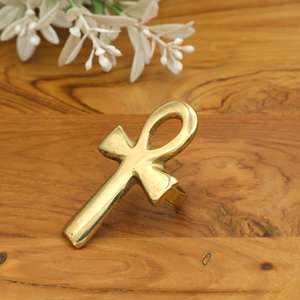 Gold Ankh <b>Ring</b> Egyptian Symbol <b>Statement</b> Spiritual Jewelry Ancient Egypt Bohemian gift. - Product Image 1