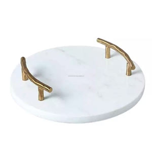 Plateau de service en métal de finition noire ronde de haute qualité vaisselle décorative pour la maison pour le service de nourriture à manger - Product Image 6