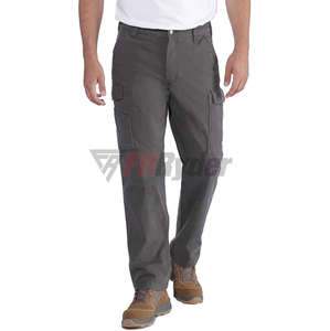 Pantalones Cargo Formales Antiestáticos para Hombre, Precio Económico al por Mayor, Cintura Elástica, Cintura Media, Frente Plisado, Tejido de Punto, Secado Rápido - Product Image 4