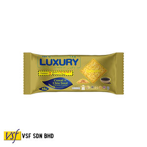 Hwa Tai LUXURY Cereal & Chia Seed Calcium Cracker 45g x 48 pkts Vitamina A B1 B2 B6 D Hierro Sin colesterol Sin grasas trans Sin MSG - Product Image 1