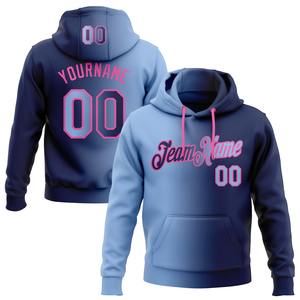 Industrie directe en gros 3D brodé personnalisé cousu or blanc-Royal Fade mode sport pull sweat à capuche - Product Image 2