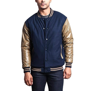 Chaqueta de Poliéster/Algodón para Hombre y Mujer, Personalizada con Bordado Chenille, Logotipo en Relieve, Cierre de Botones, Corte Holgado, Transpirable y Resistente al Viento - Product Image 1