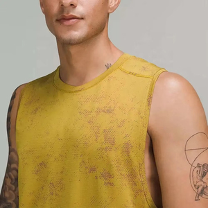 เสื้อกล้ามออกกำลังกายผู้ชายคุณภาพสูง แห้งเร็ว ระบายอากาศได้ดี ผ้าฝ้าย 100% สไตล์วินเทจ สำหรับฟิตเนส เพาะกาย - Product Image 4