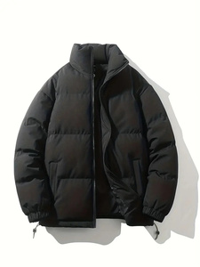 Veste matelassée d'hiver de haute qualité pour hommes, imperméable, coupe-vent, respirant, confortable et chaud, manteau en cuir, capuche en fourrure, grande taille pour - Product Image 4