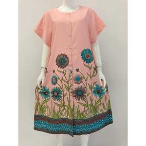 Le nouveau motif Robe d'été Tous les jours Confortable Top-Down Front Button Daster Casual or Sleepwear Knee-Length Dress - Product Image 1