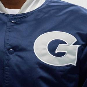 Vêtements d'université de baseball en satin vestes patchs de broderie conception personnalisée veste de baseball à manches longues pour hommes - Product Image 3