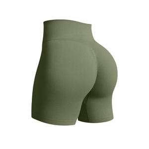 Shorts Deportivos de Algodón Duraderos para Mujer, Decoración con Botones de Lazo, Ajuste Ceñido, Transpirables, de Secado Rápido, Tela Oxford, para Yoga y Running - Product Image 5