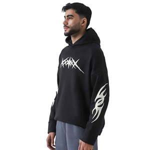 Sweat-shirt pour homme personnalisé avec logo, en coton 100% de haute qualité, coupe classique, molleton épais vintage, avec poche - Product Image 4