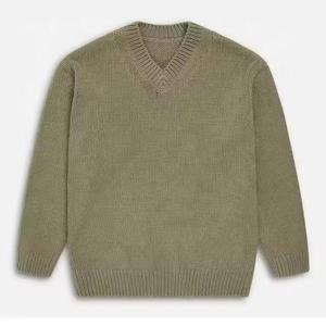 Vente en gros de l'usine de coton à manches longues pour hommes pour polo avec tricot pour col polo Logo personnalisé ODM pull pour le printemps - Product Image 4