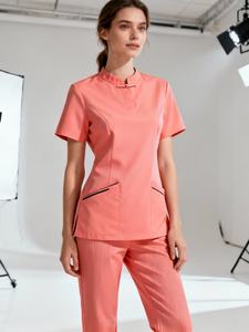 Conjunto de Uniforme Médico para Mujer StreamFit, Tela Ligera y Elástica con Aspecto Elegante y Movimiento Flexible, Perfecto para el Trabajo Médico Diario - Product Image 4