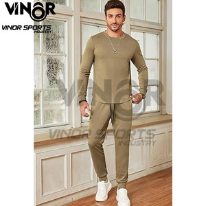 ชุดออกกำลังกายผ้าฝ้าย100% 530กรัม2ชิ้นสำหรับผู้ชายชุดวิ่งชุดวอร์มสำหรับออกกำลังกายในฤดูหนาว - Product Image 4